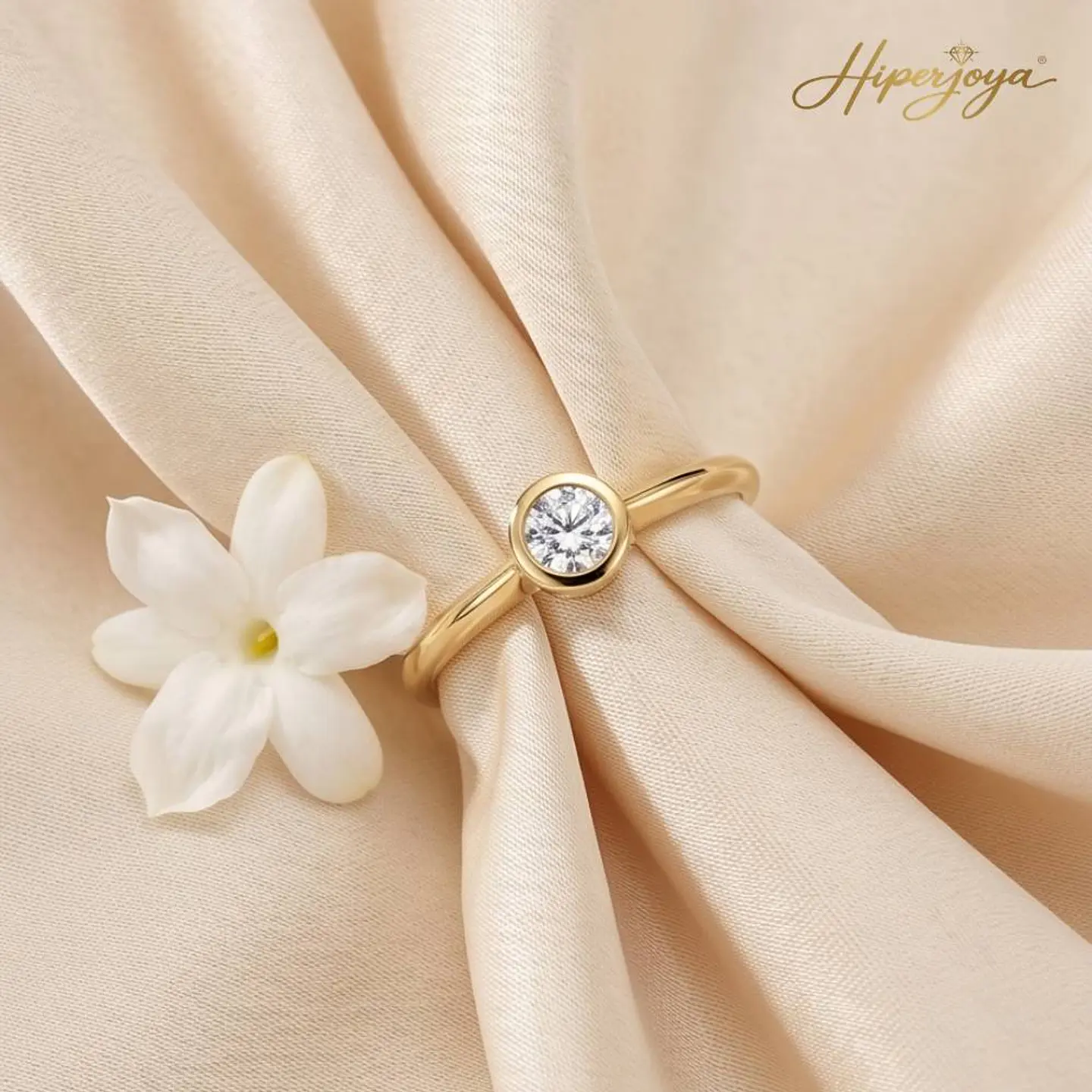 Anillo solitario de Oro 18k para noviazgo  4