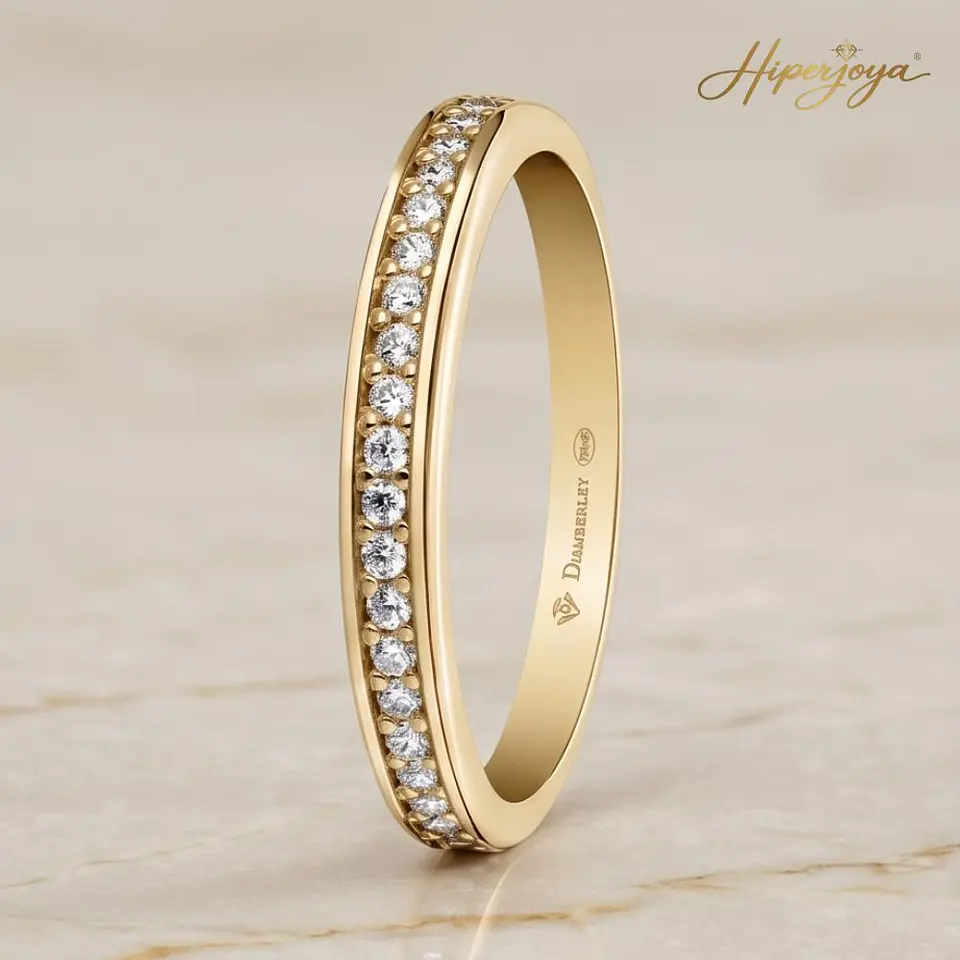 Anillo solitario de Oro amarillo 18k 6