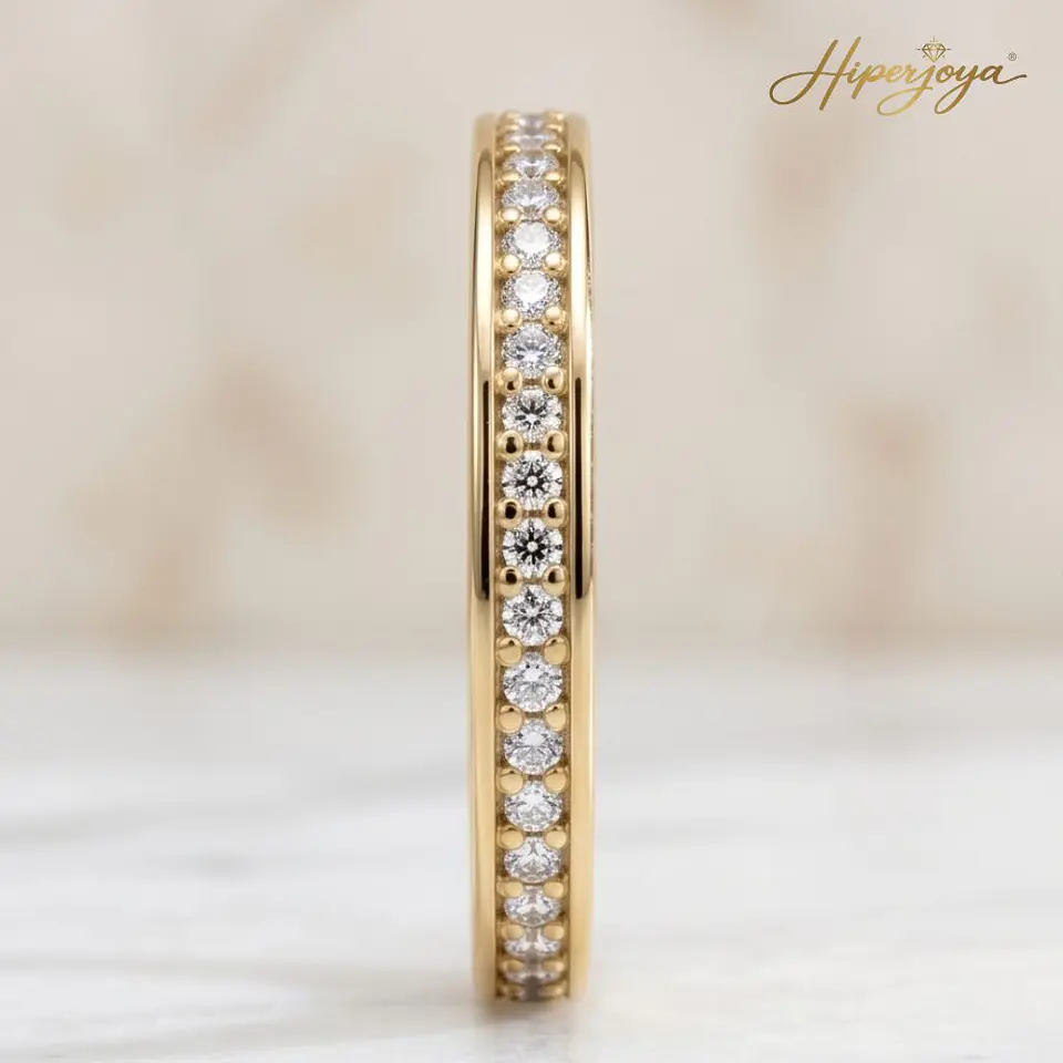 Anillo solitario para mujer en Oro amarillo 18k  3