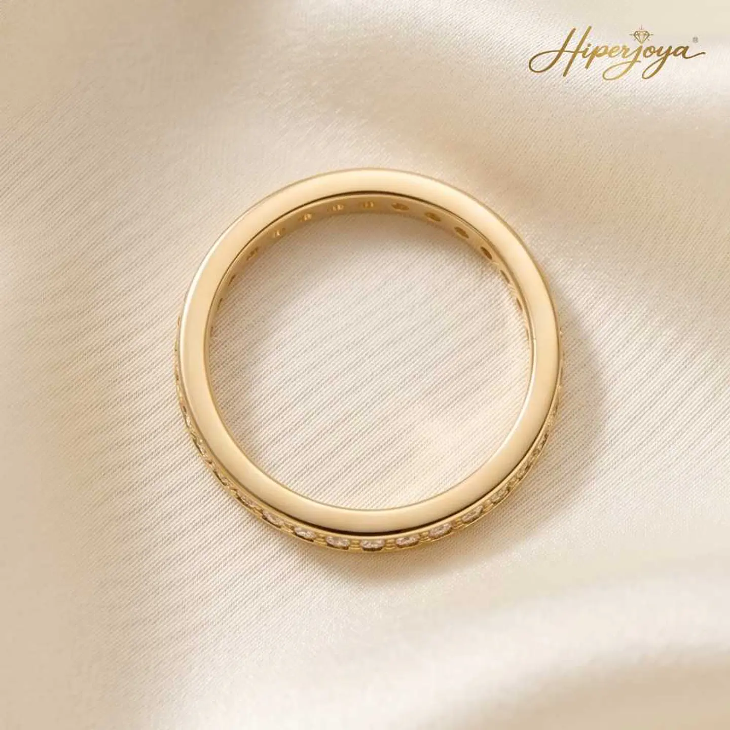 Anillo solitario para mujer en Oro amarillo 18k  5