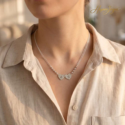 Colgante personalizado iniciales plata