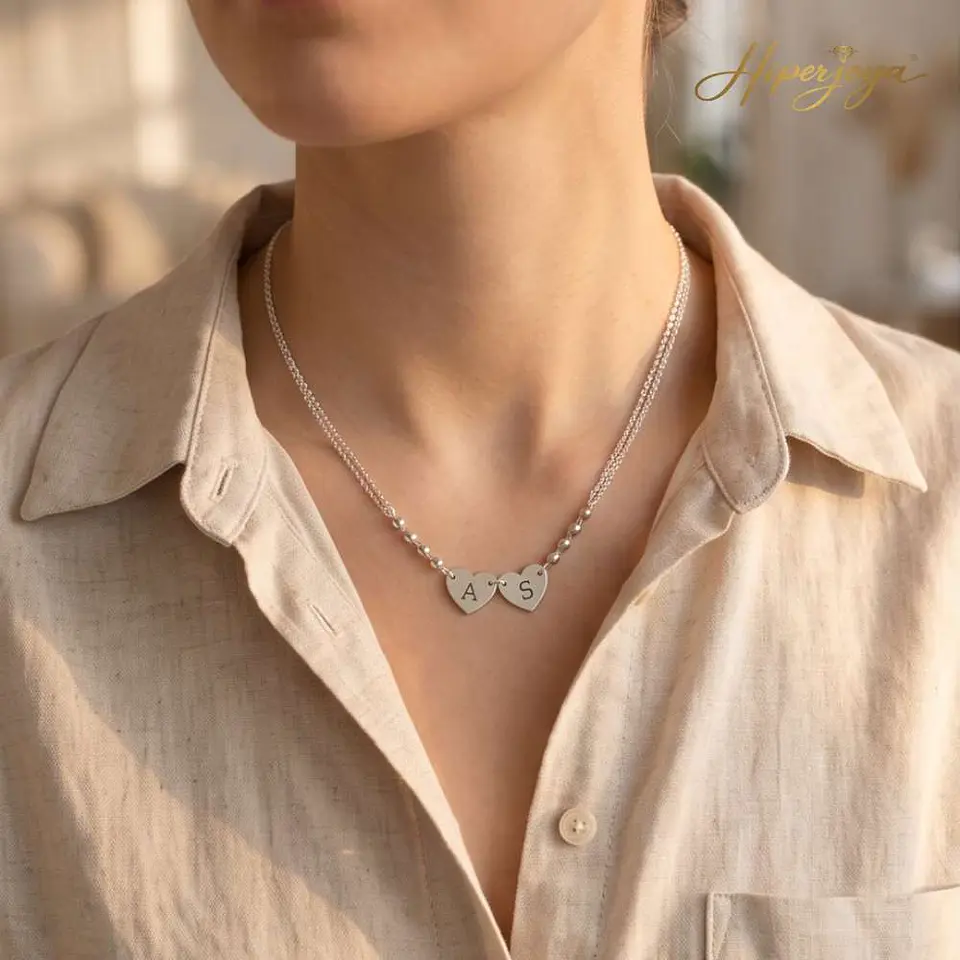 Colgante personalizado iniciales plata 2