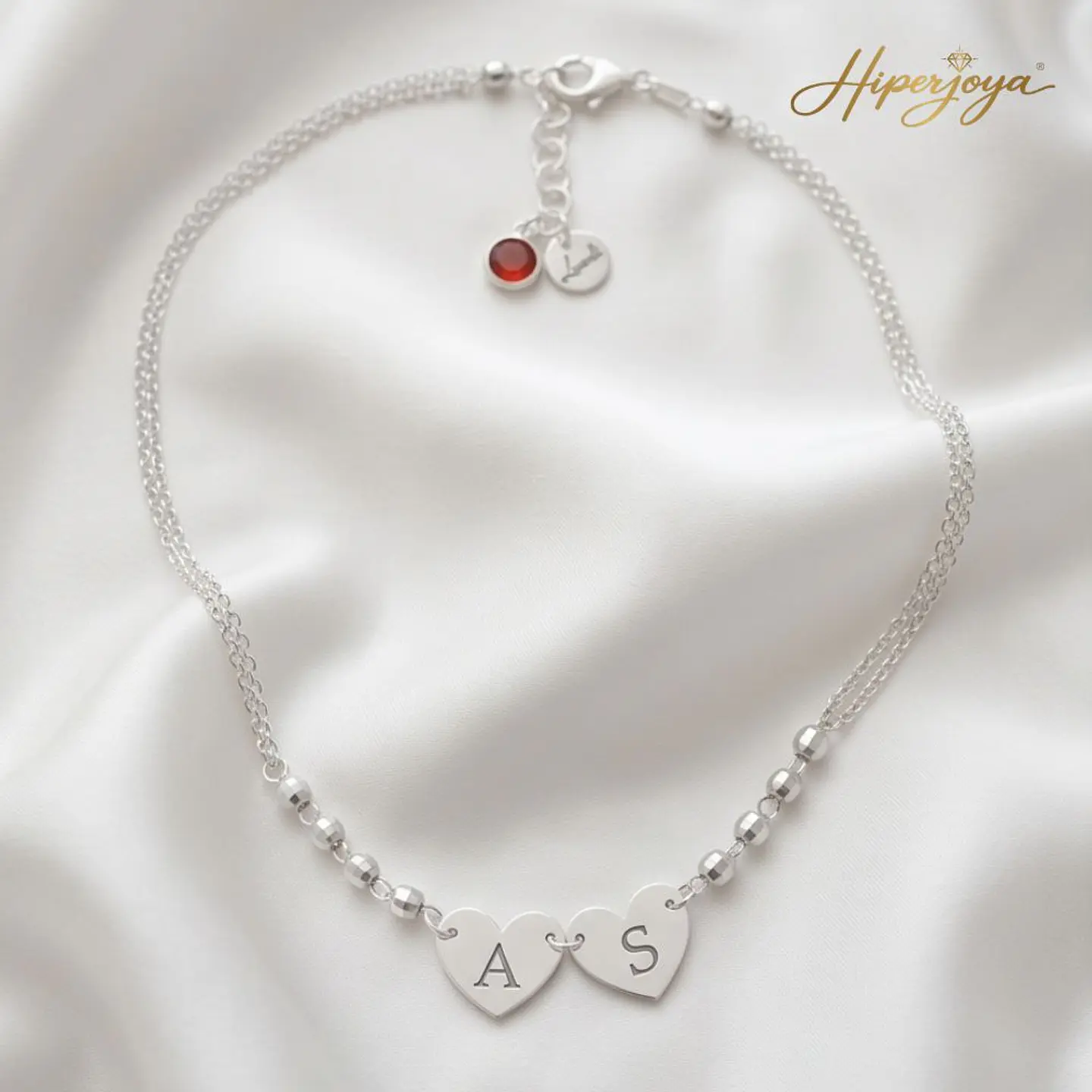 Colgante personalizado iniciales plata 4