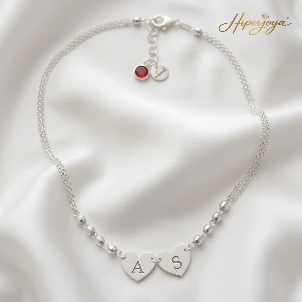 Colgante personalizado iniciales plata 4