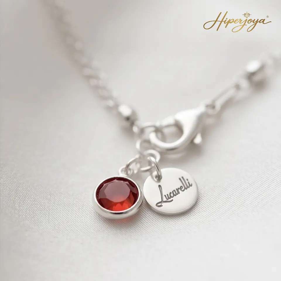 Colgante personalizado iniciales plata 5