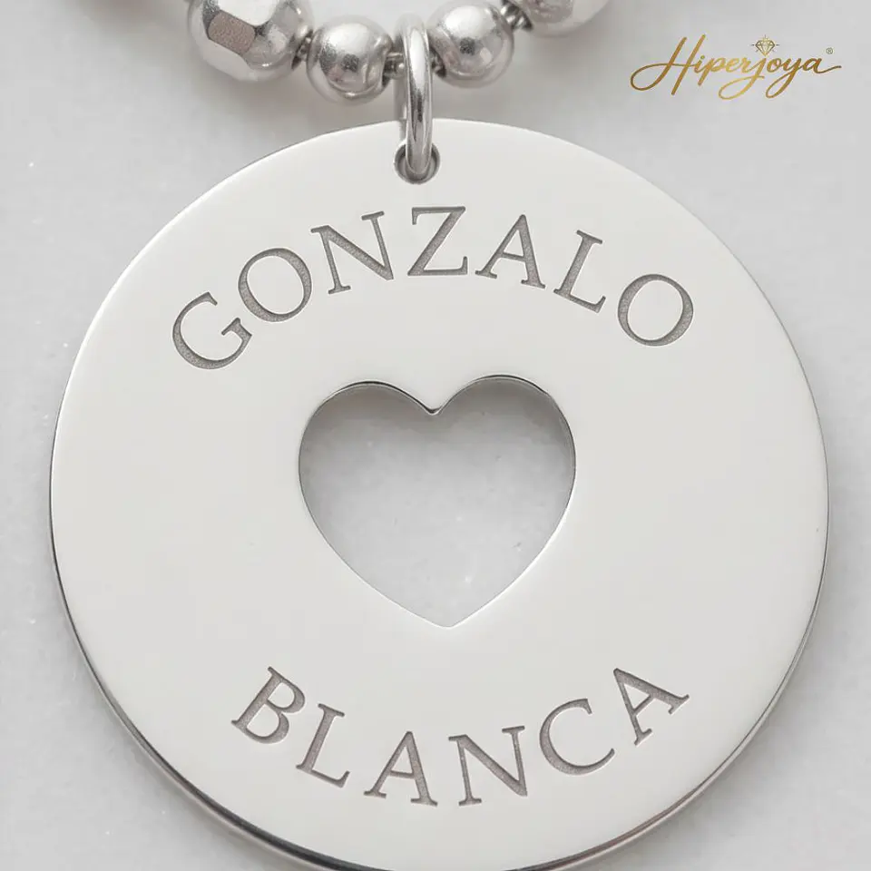 Colgante personalizado nombres plata 3