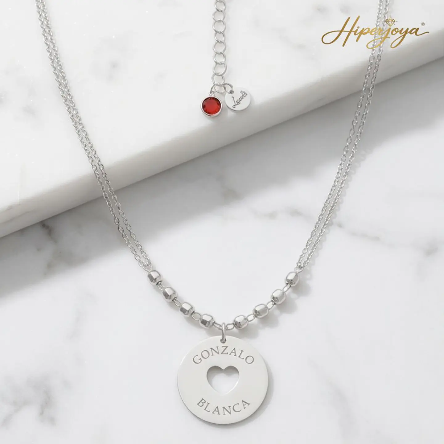 Colgante personalizado nombres plata 4