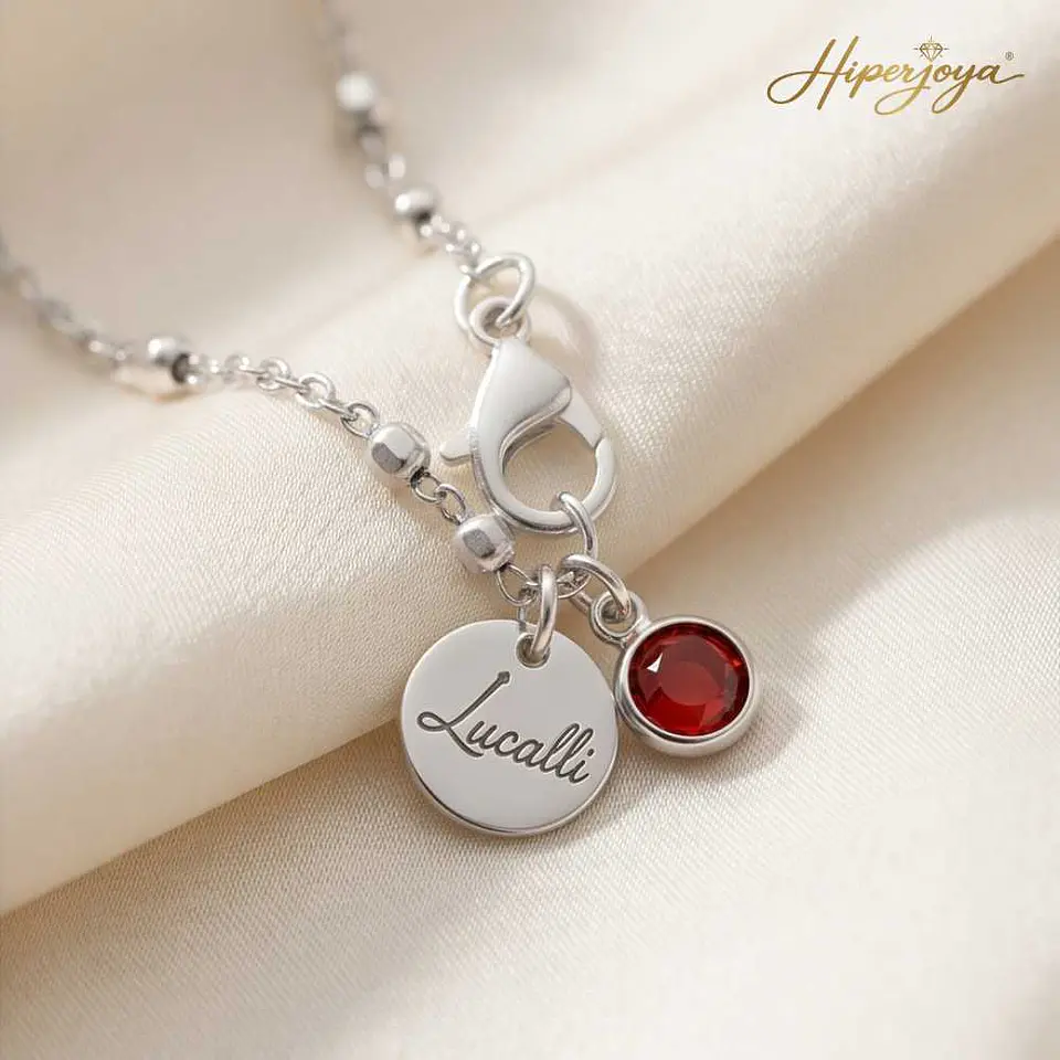 Colgante personalizado nombres plata 5