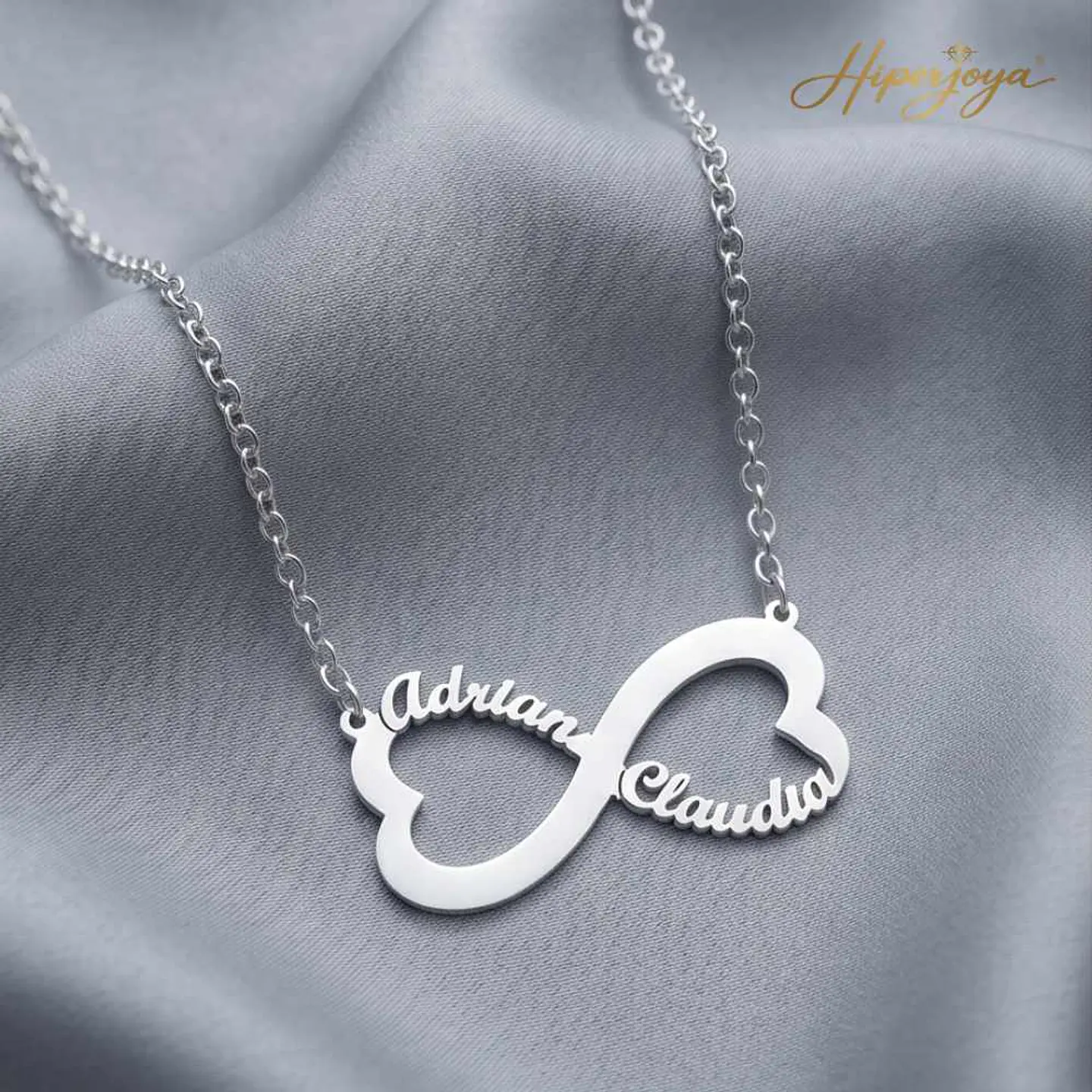 Colgante personalizado infinito nombres plata 3
