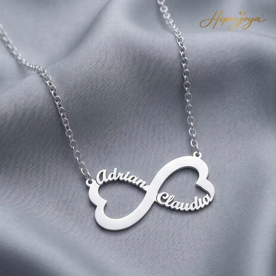 Colgante personalizado infinito nombres plata 3