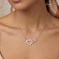 Colgante personalizado corazón infinito plata - Miniatura 2