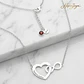 Colgante personalizado corazón infinito plata - Miniatura 4