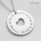 Colgante personalizado nombres y mensaje plata - vignette 3