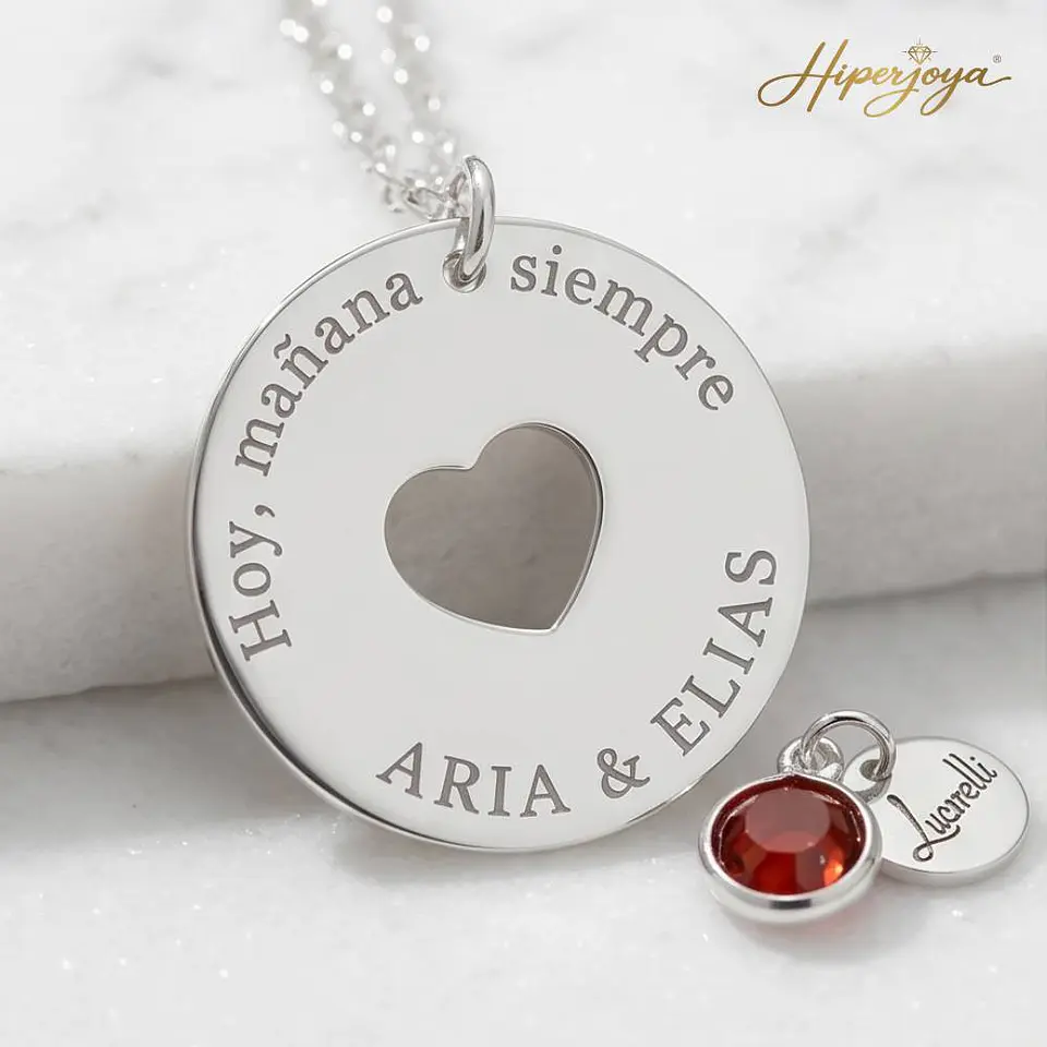 Colgante personalizado nombres plata 4