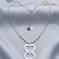 Colgante personalizado nombres en corazones plata - thumbnail 4