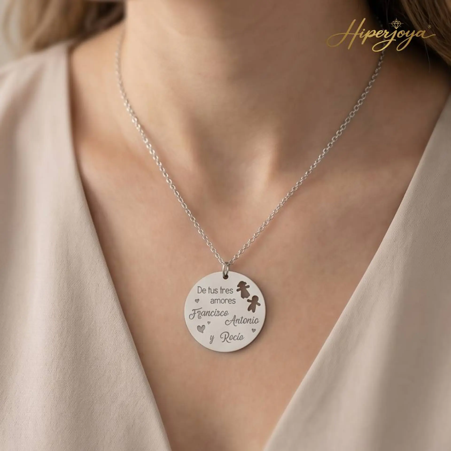 Colgante personalizado hijos plata 2