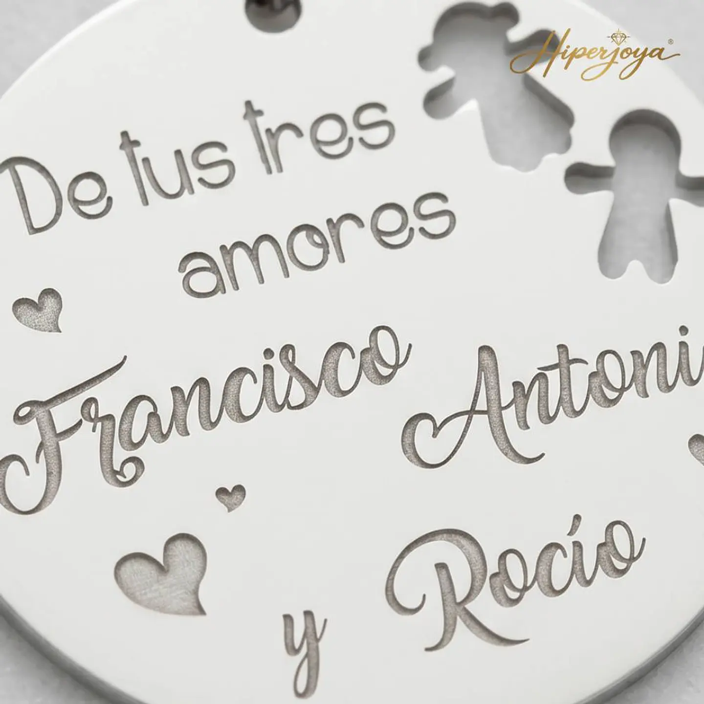 Colgante personalizado hijos plata 3