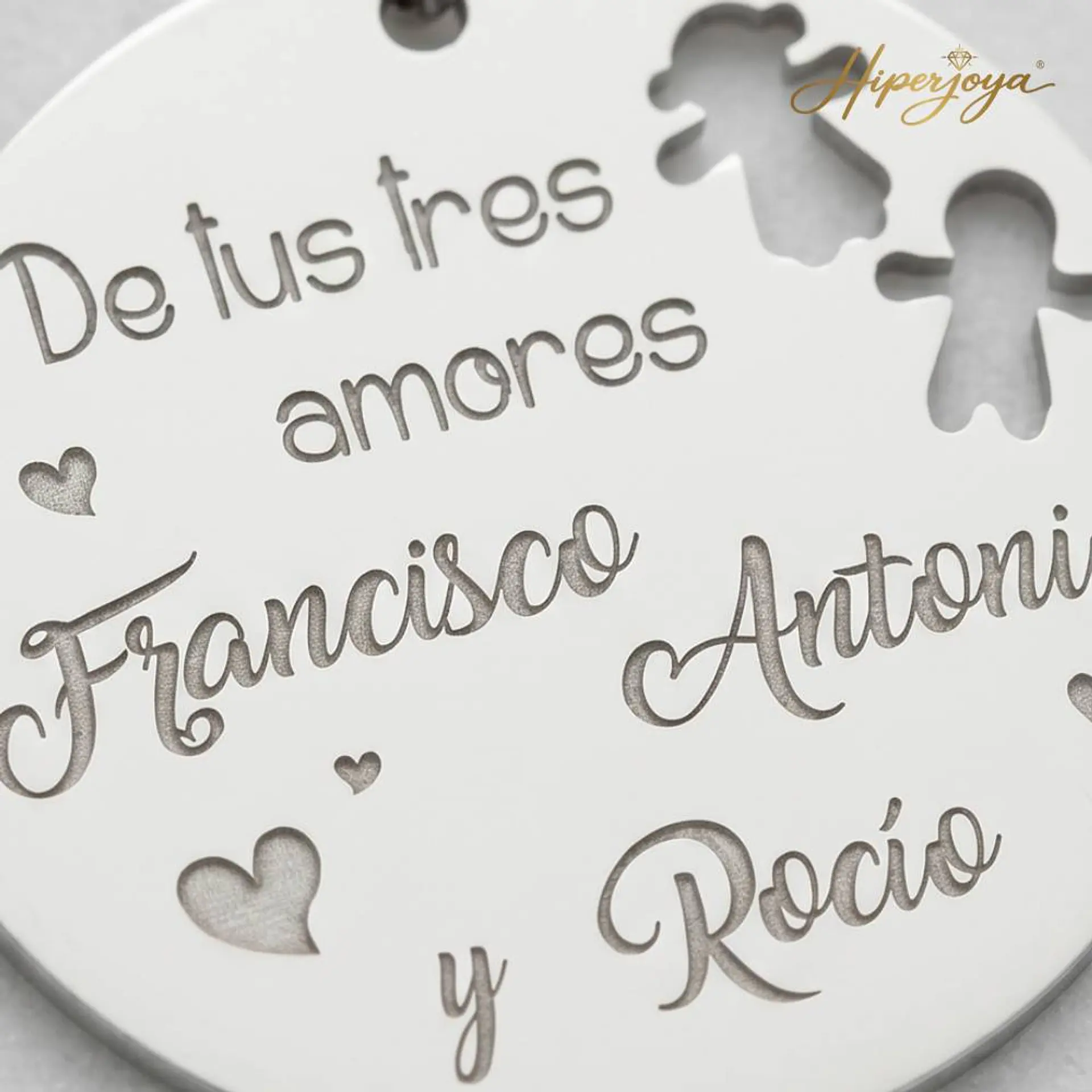 Colgante personalizado hijos plata 3