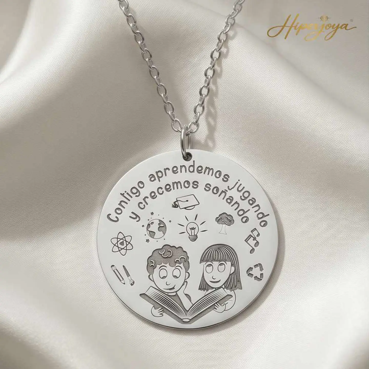 Colgante personalizado alumnos plata 6