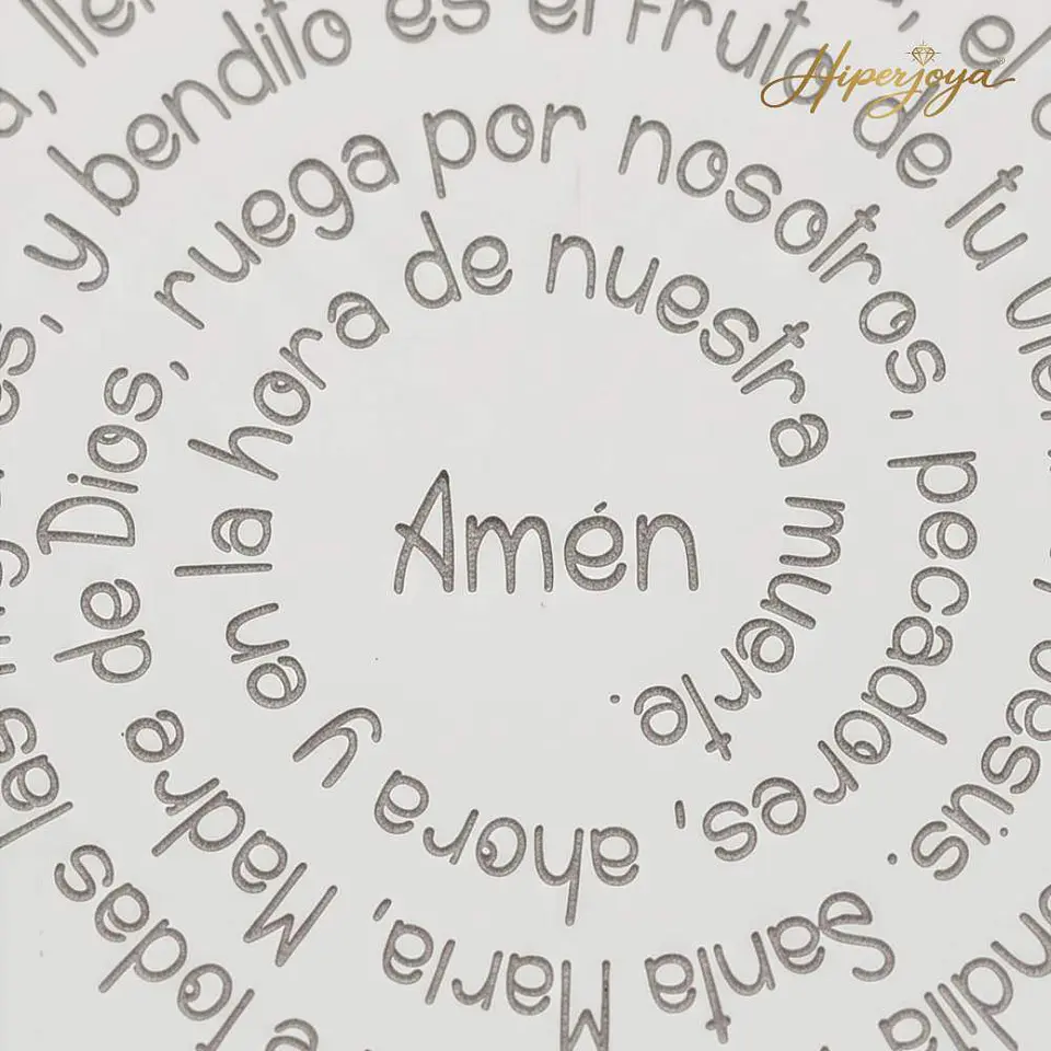 Colgante Dios te salve María plata 5