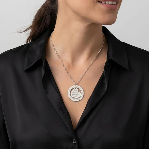 Colgante leyenda personalizada plata
