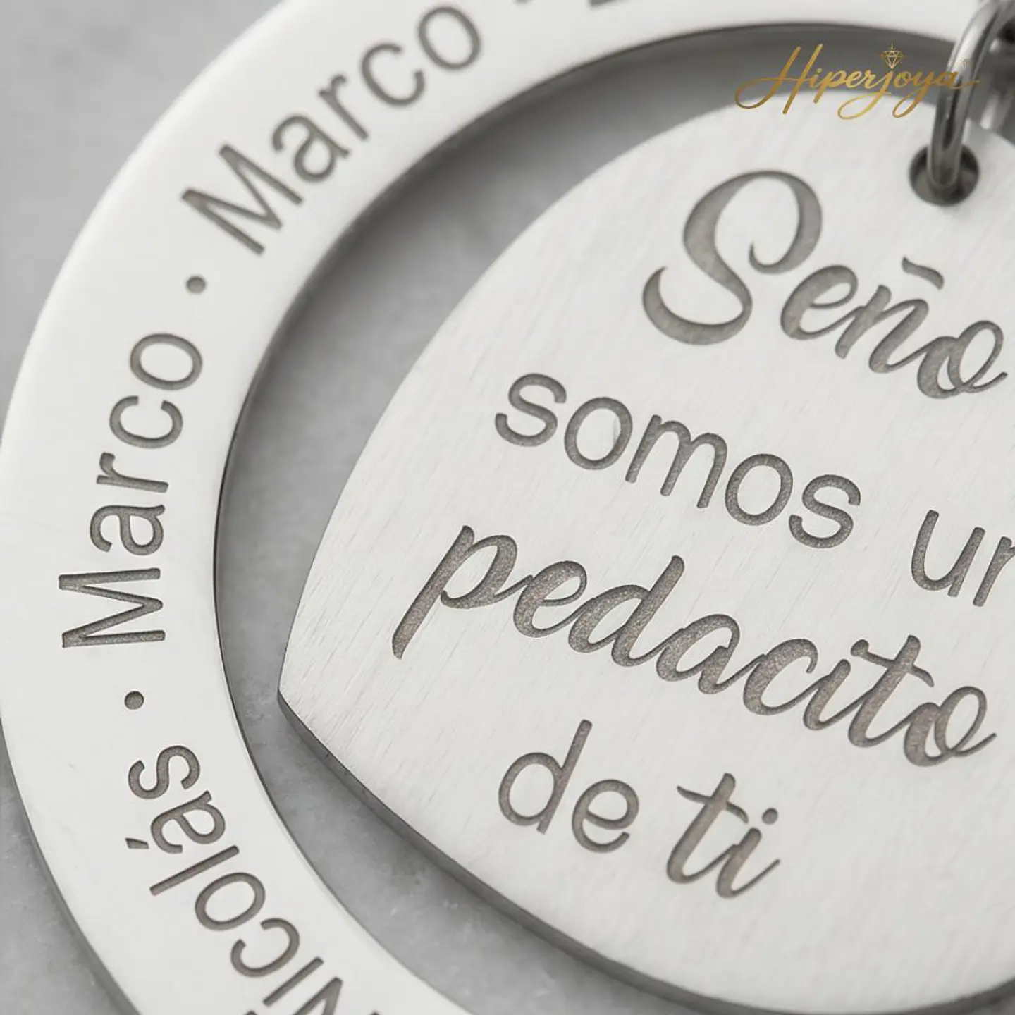 Colgante leyenda personalizada plata 3