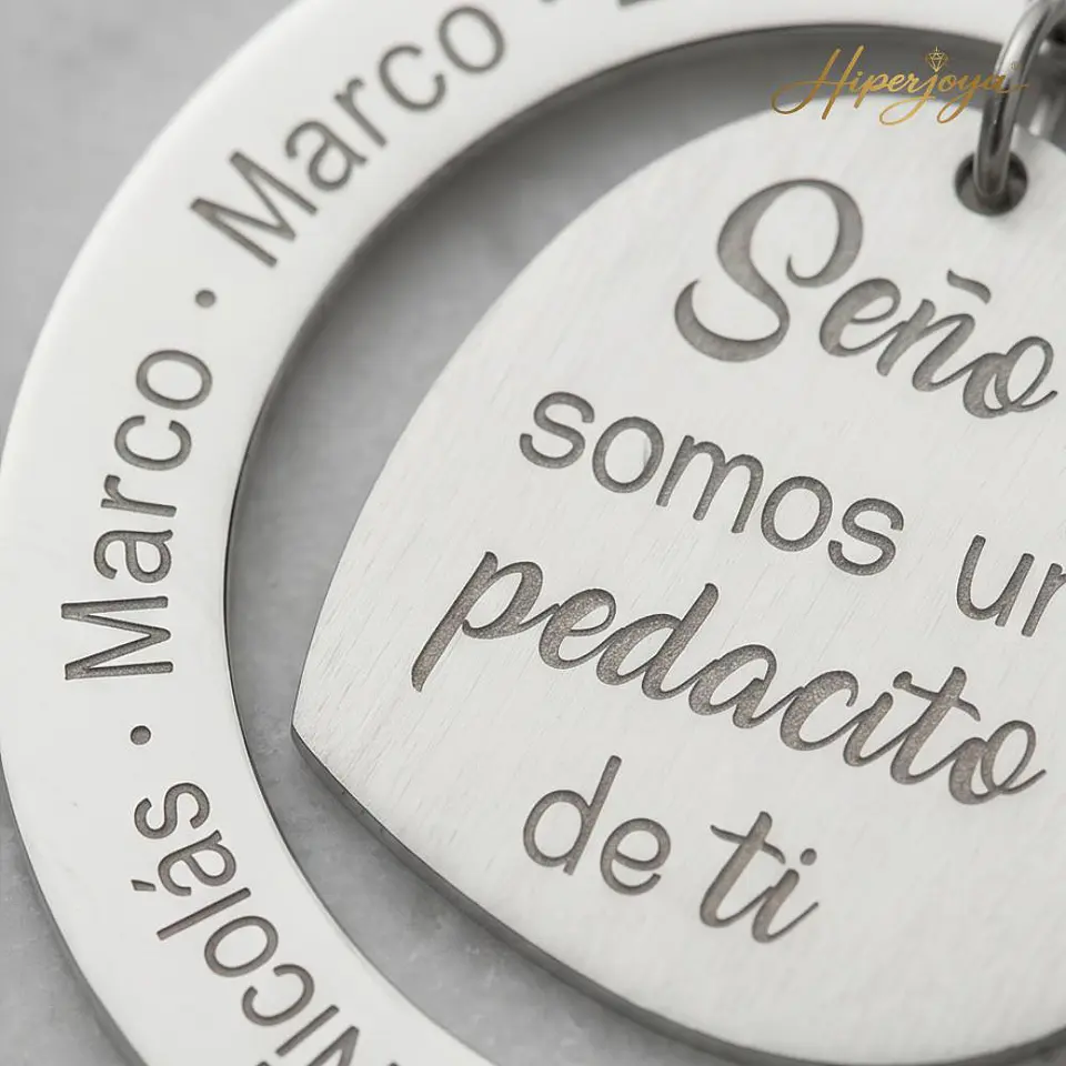 Colgante leyenda personalizada plata 3