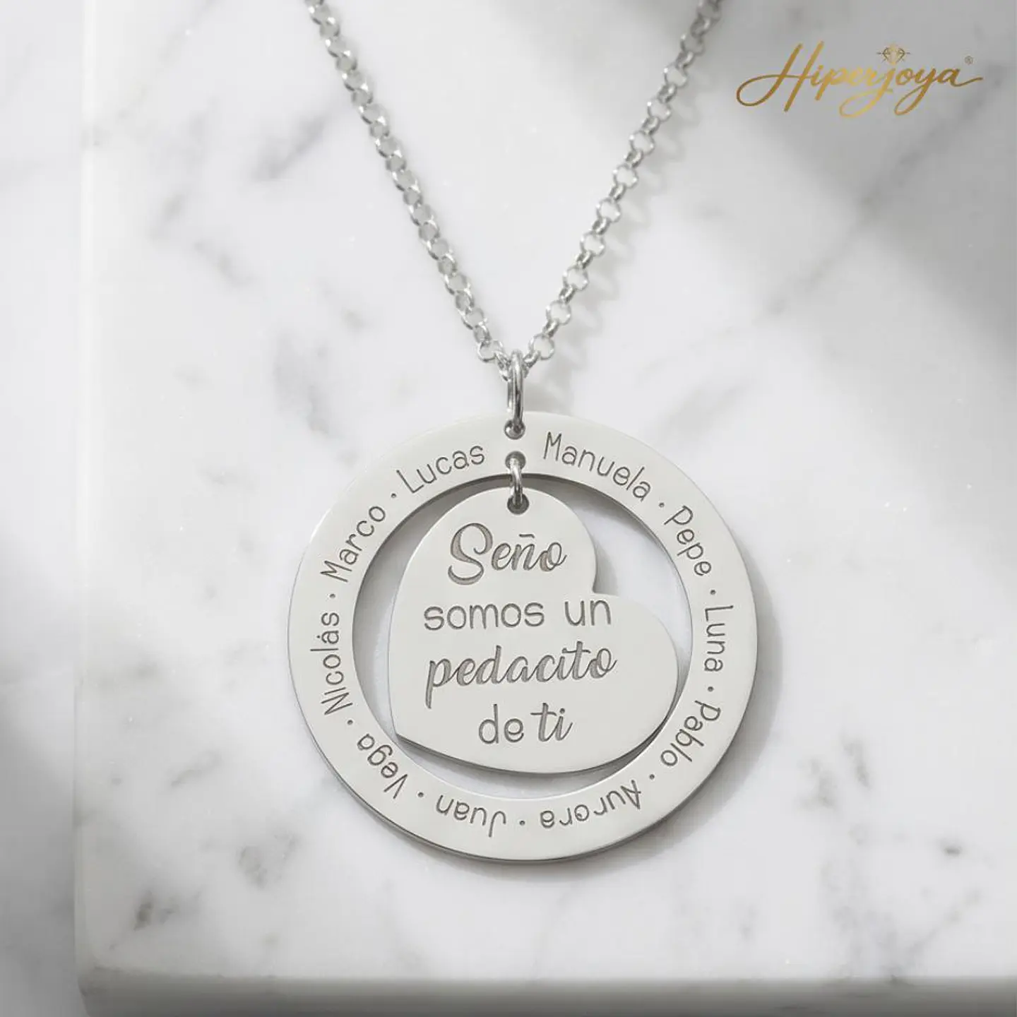 Colgante leyenda personalizada plata 4
