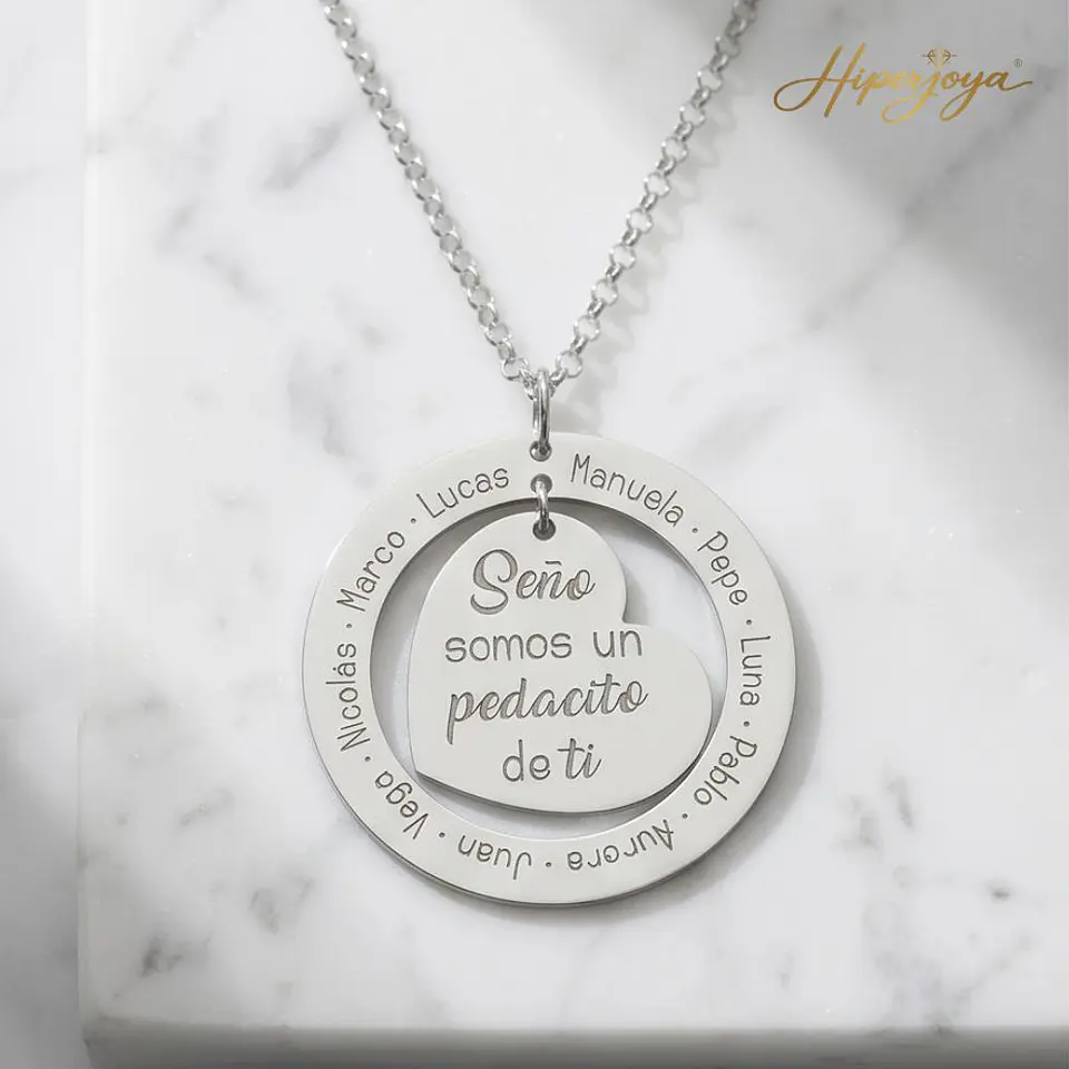 Colgante leyenda personalizada plata 4