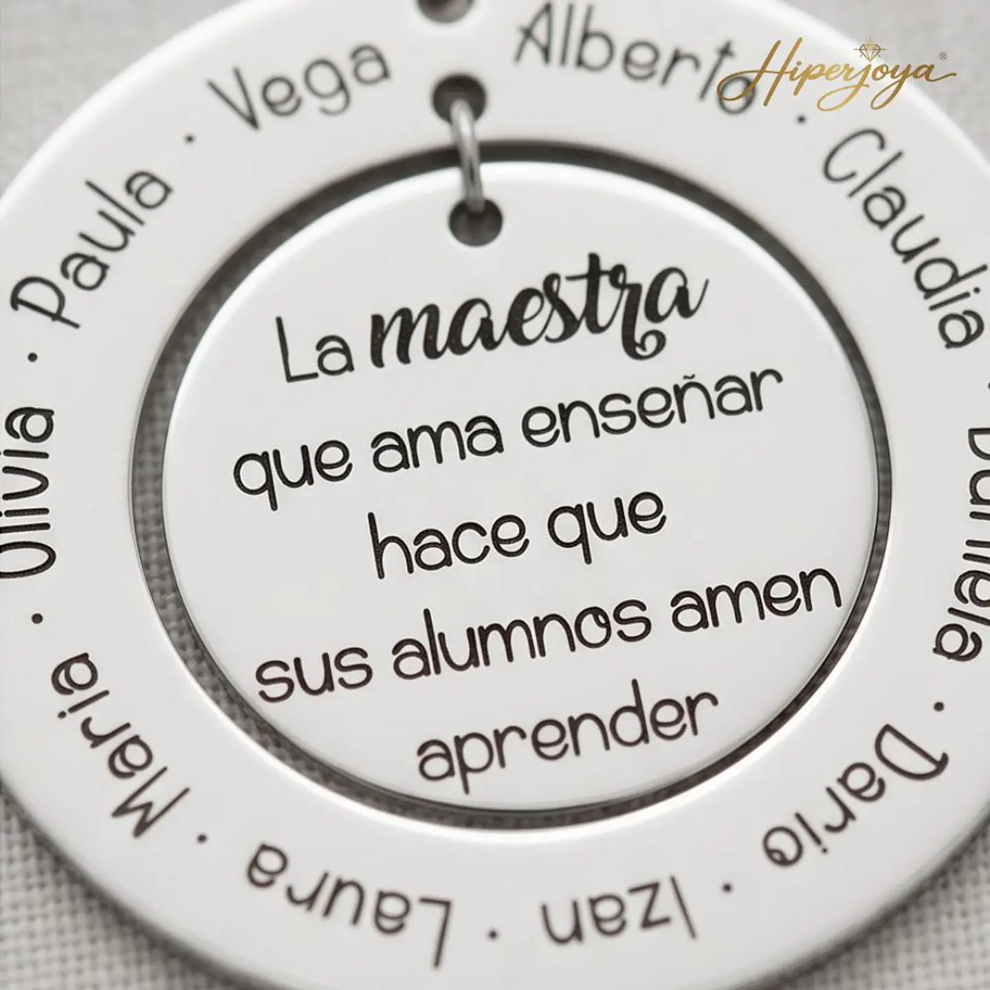 Colgante personalizado maestra leyenda plata 6