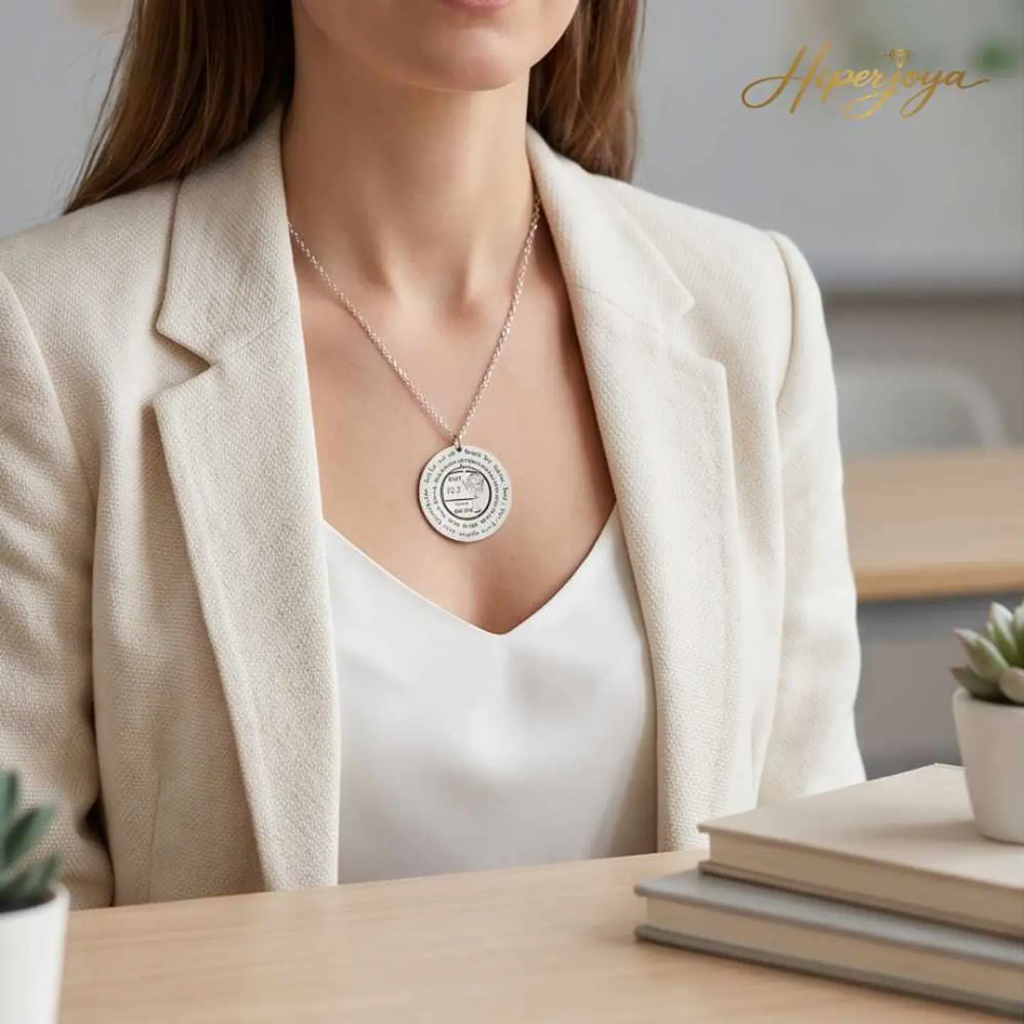 Colgante personalizado maestra plata  2