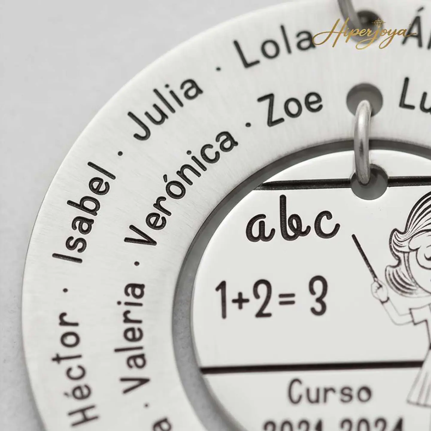 Colgante personalizado maestra plata  3