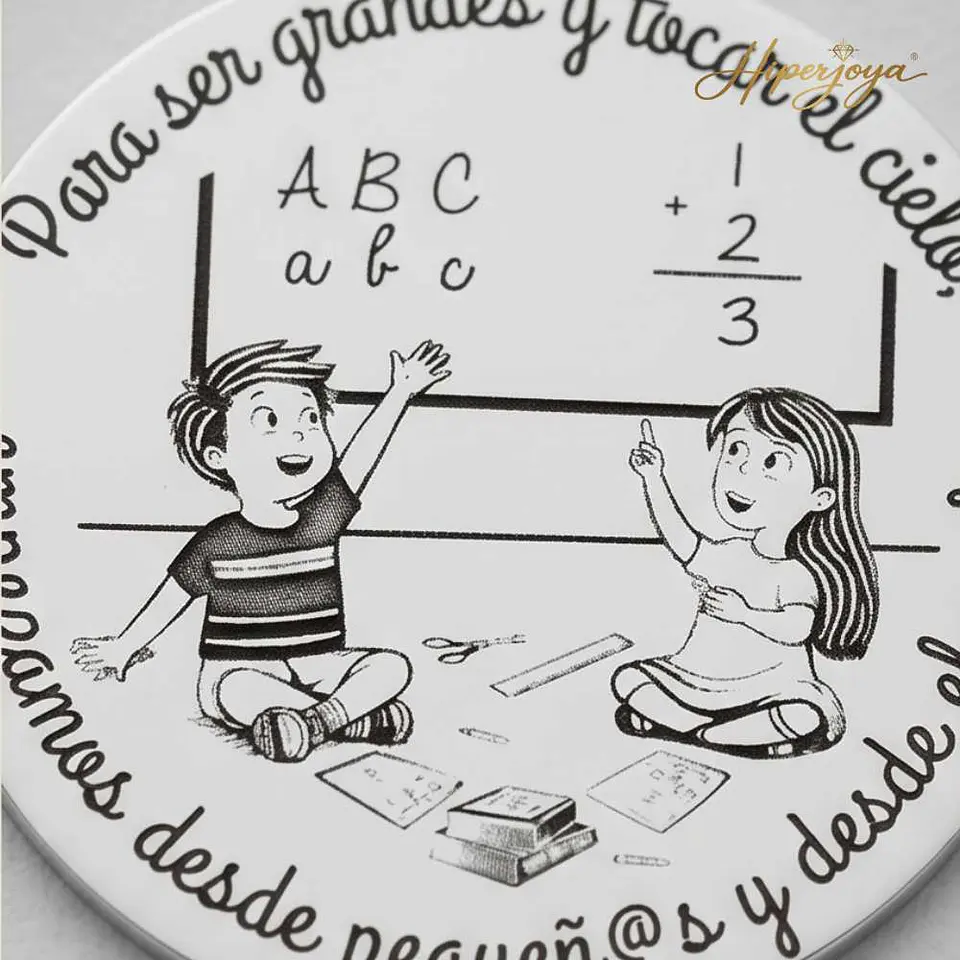 Colgante personalizado niños plata 3