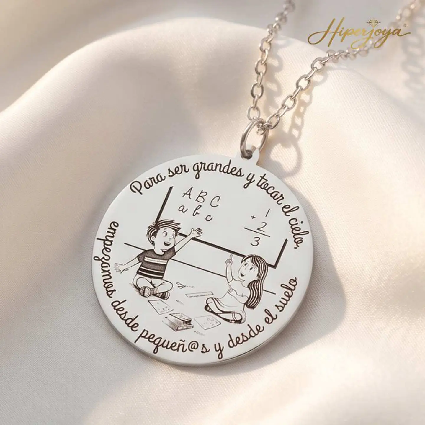 Colgante personalizado niños plata 5