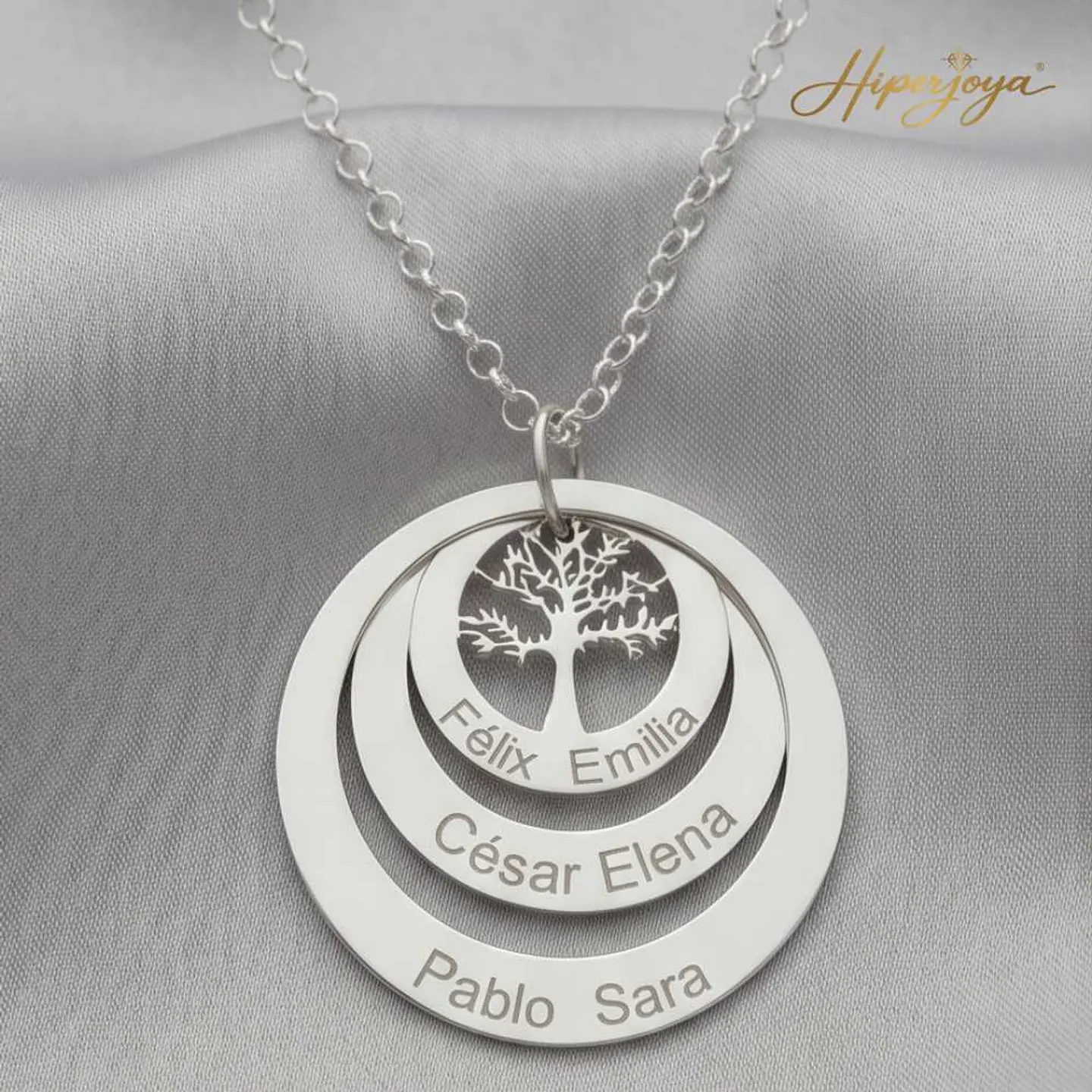 Colgante personalizado nombres plata 4