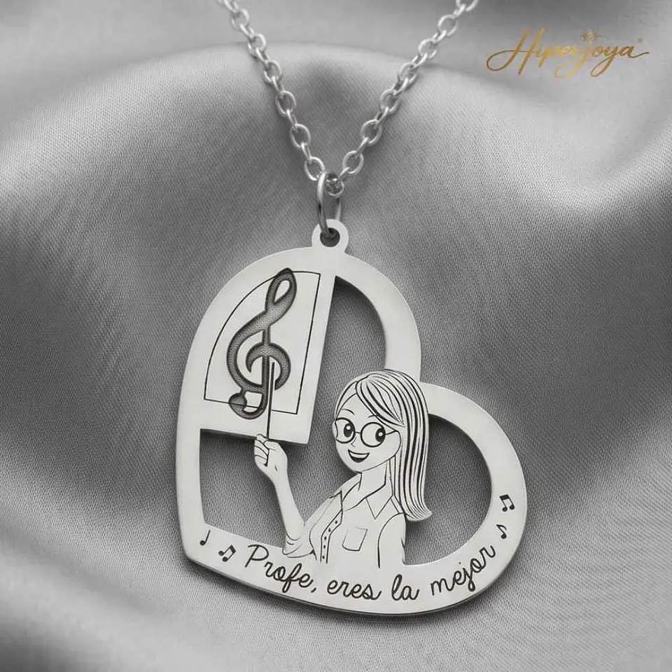 Colgante personalizado maestra plata 4