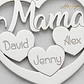 Colgante personalizado mamá y nombres de hijos plata - Miniatura 3