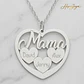 Colgante personalizado mamá y nombres de hijos plata - Miniatura 4