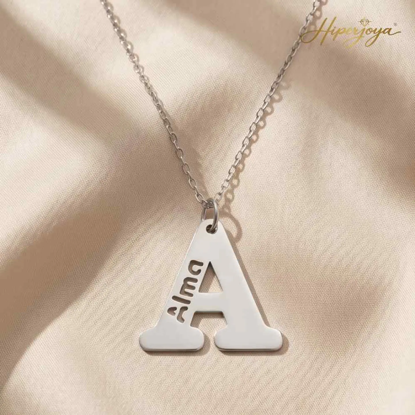 Colgante personalizado inicial y nombre plata 3