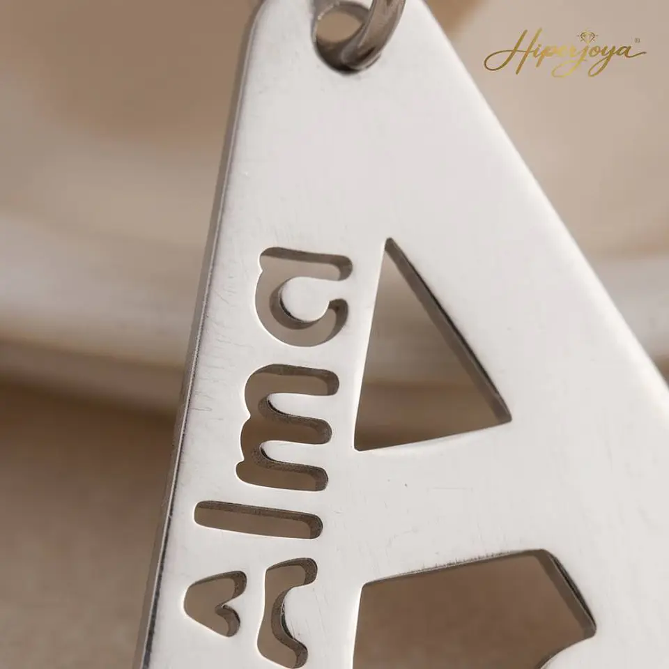 Colgante personalizado inicial y nombre plata 4