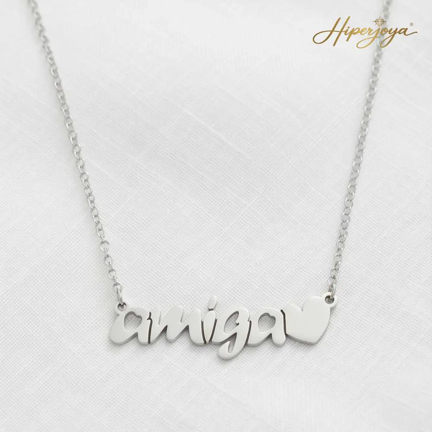 Colgante personalizado de amiga plata  3