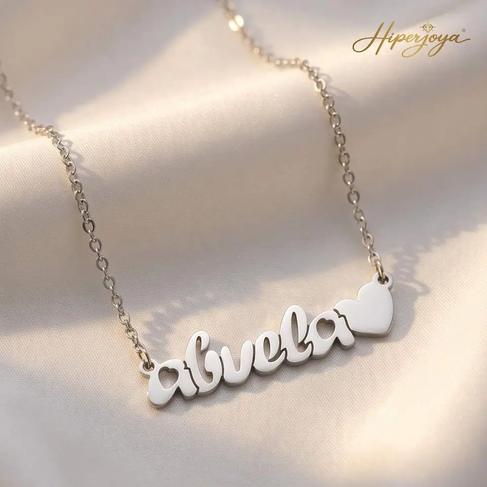 Colgante personalizado abuela plata 5