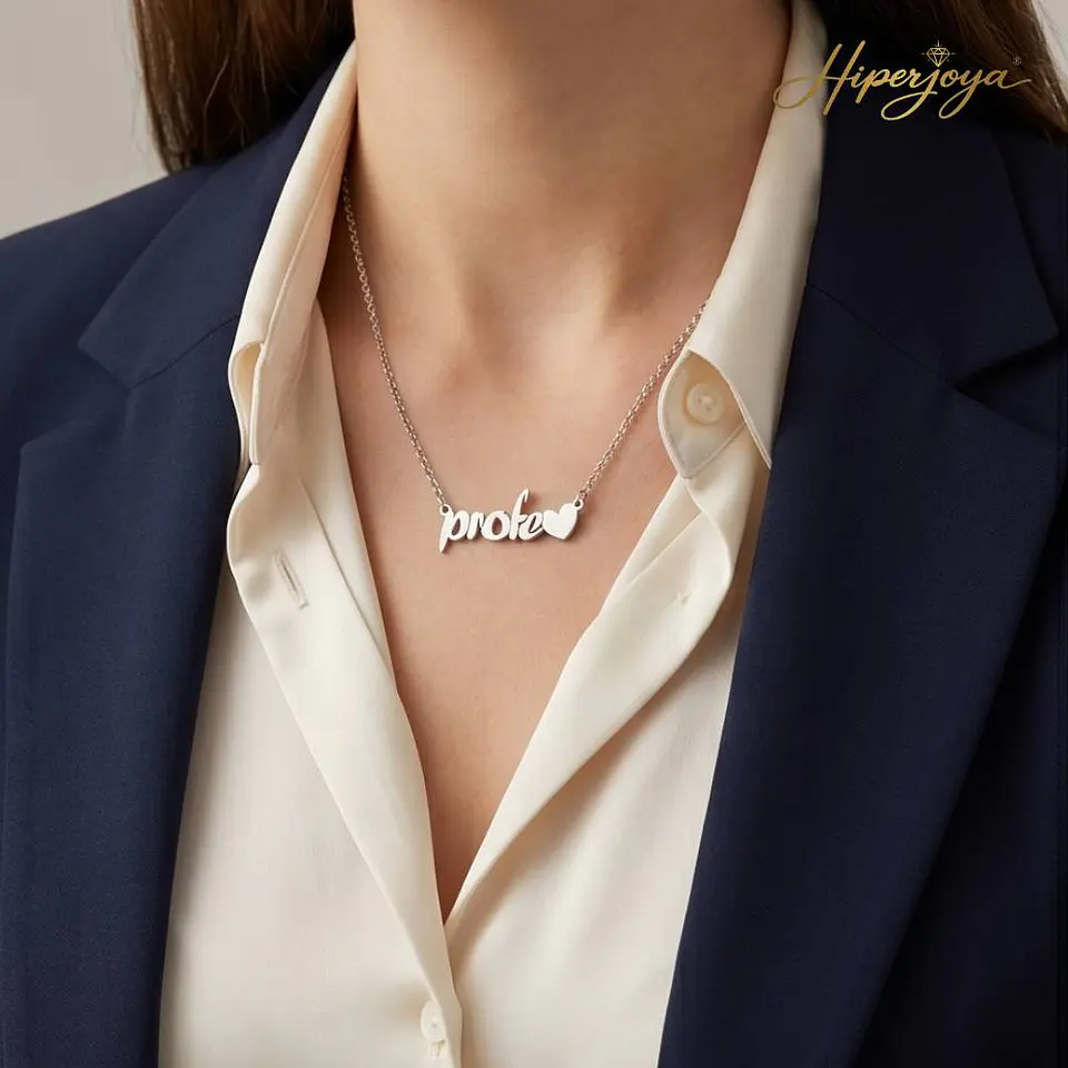 Colgante personalizado profe plata 2