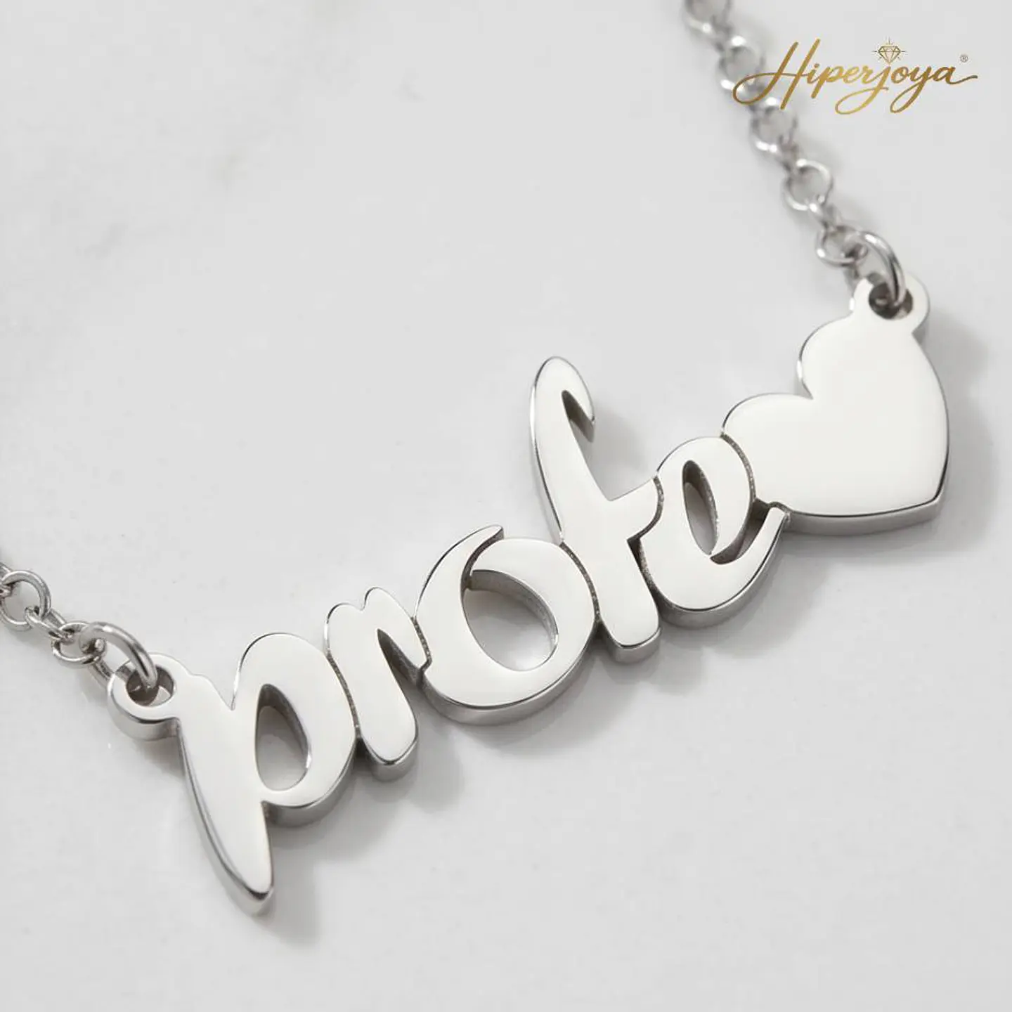 Colgante personalizado profe plata 3