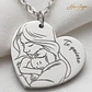 Colgante personalizado te quiero mamá plata - Miniatura 3
