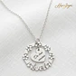 Colgante personalizado para abuela nombres y flores plata - Miniatura 4