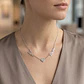 Gargantilla personalizada nombres y corazón plata - Miniatura 2