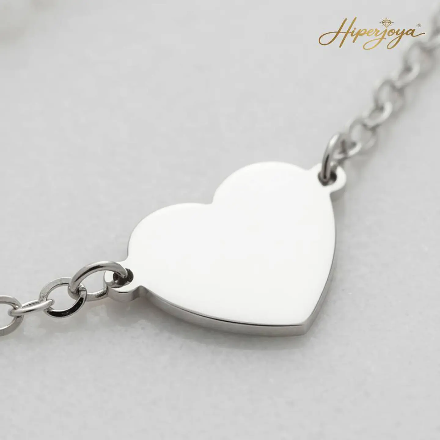 Gargantilla personalizada nombres y corazón plata 4