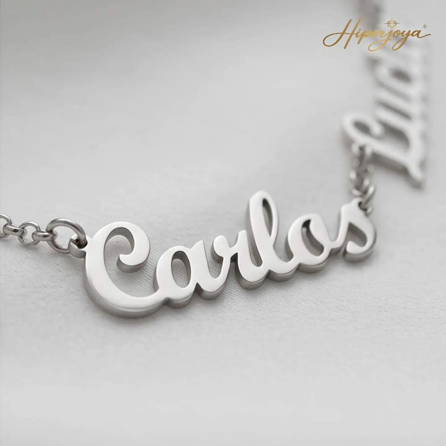 Gargantilla personalizada con nombres plata 3