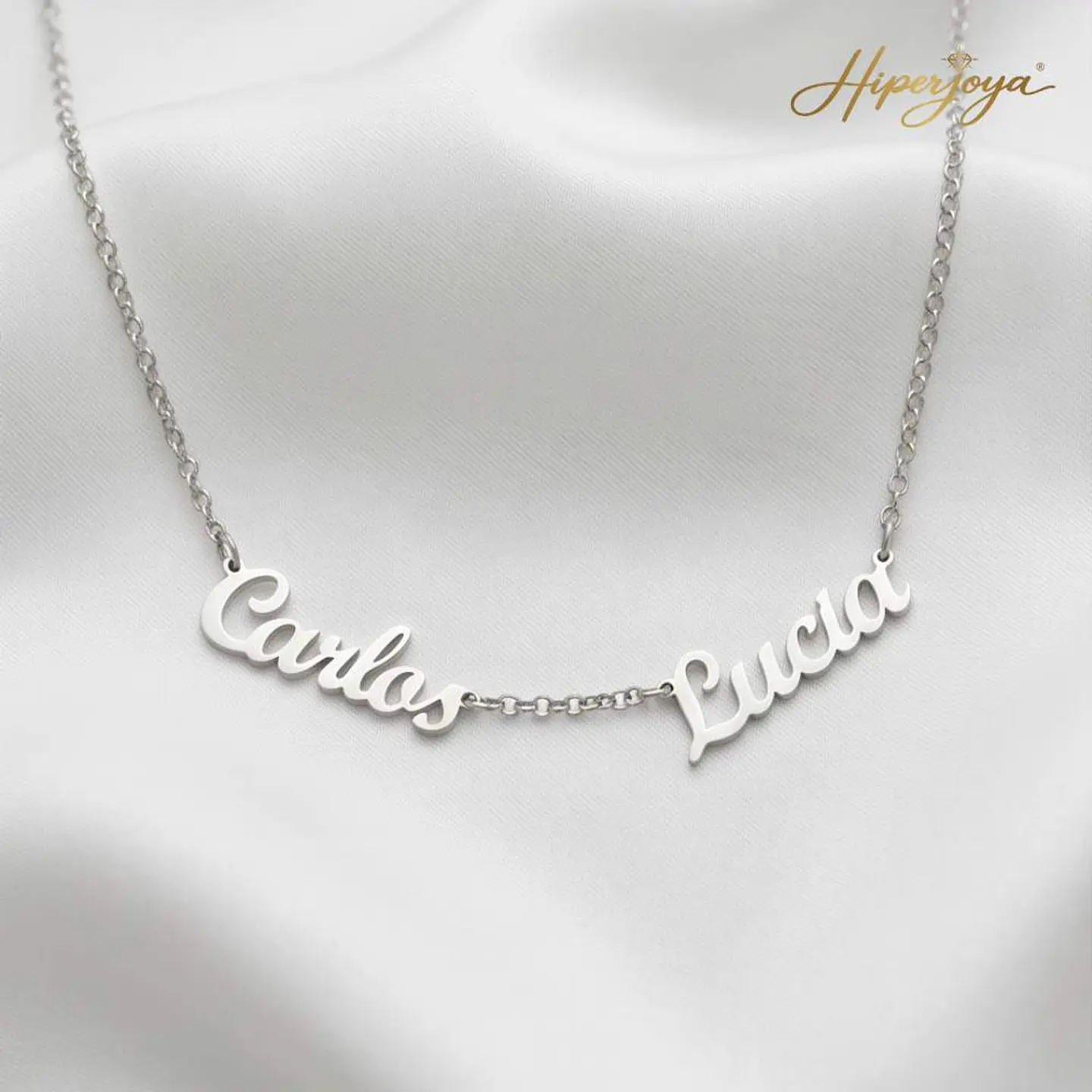 Gargantilla personalizada con nombres plata 4